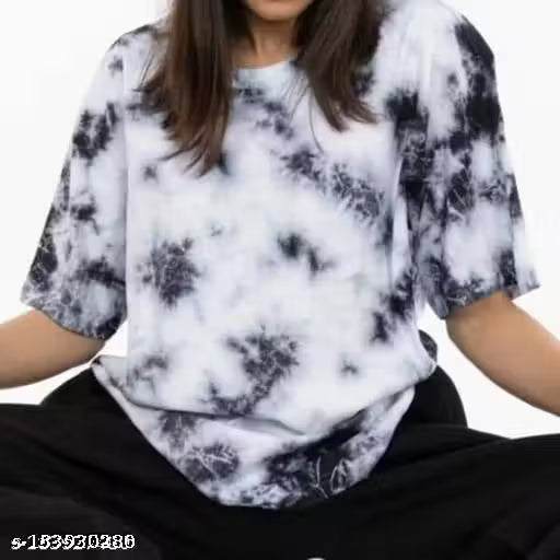 Cloudy Vibes Oversized Tie -Dye Tee