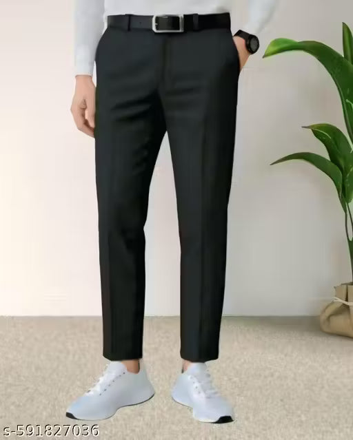 Black Formal Trousers - Premium Dress Pants