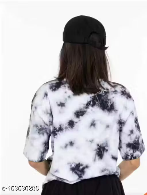 Cloudy Vibes Oversized Tie -Dye Tee