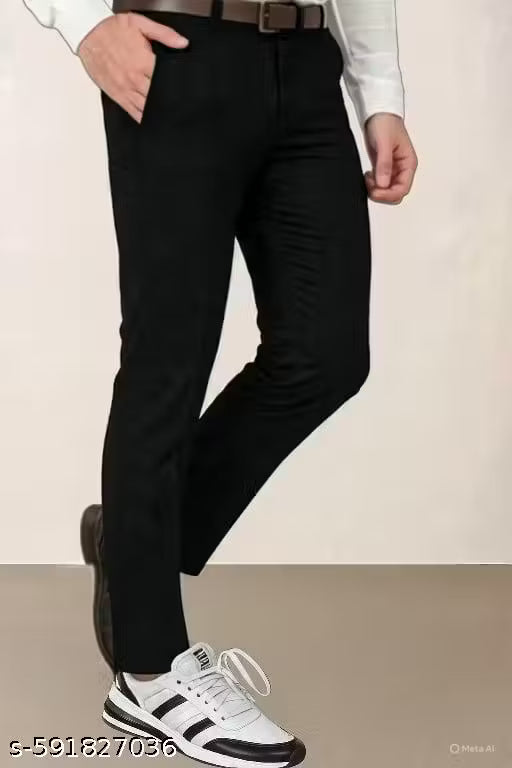 Black Formal Trousers - Premium Dress Pants