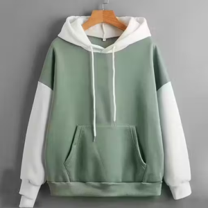 Sage Green Color Block Hoodie