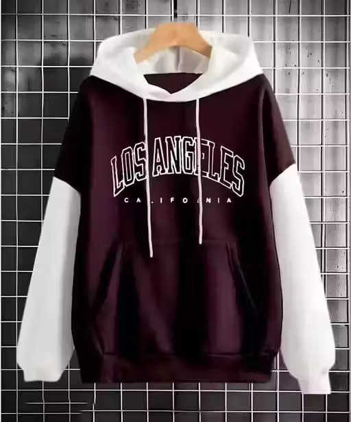 Men Los Angeles Printed Pullover Hoodie